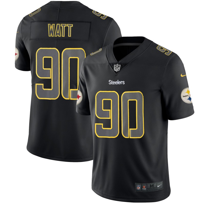 Men's Pittsburgh Steelers #90 T. J. Watt Black 2018 Impact Limited Stitched NFL Jersey